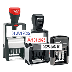 1.5 Rubber Stamp Line Dater, Date Stamp, Office Stamp, Rotating Stamp  3/16 (5mm)