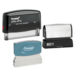 trodat, 2000 plus and xtamper custom oblong stamp product lineup