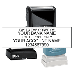 Pay to the Order of with Signature Space Financial Stamp