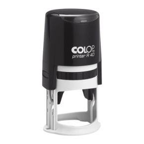 COLOP Printer R40 Round Self-Inking Stamp. 1-5/8 inch diameter impression. Free Shipping!