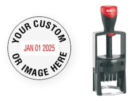 Heavy Duty Round Custom Date Stamps